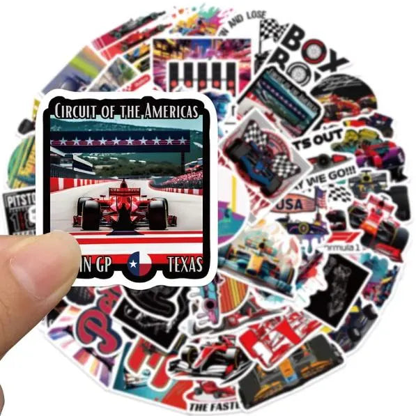 F1 Decal Stickers - Set of 50